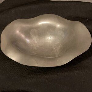 Antique Pewter Soap Dish-4 Footed-Copenhagen Pewter-6.25" L x 4.5" W & 2" H-EUC